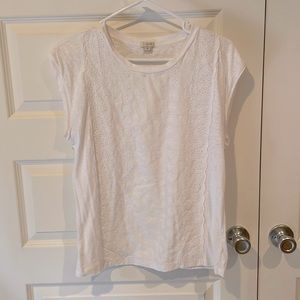 J Crew Eyelet Pane top